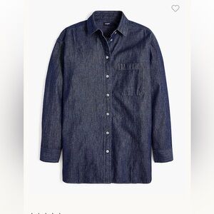 J. Crew Factory Chambray Oversized Button-up Shirt